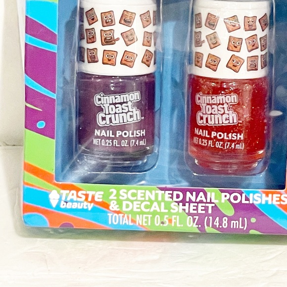 Cinnamon Toast Crunch Scented Nail Polish Box Set of 2 Decal Stickers NEW - Picture 2 of 3